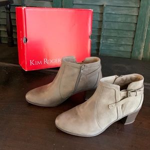 Kim Rogers zip up booties 9 Light Brown